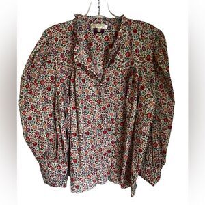 Loveshackfancy x Liberty Lumiere Blouse with Puff Sleeves, Size Large